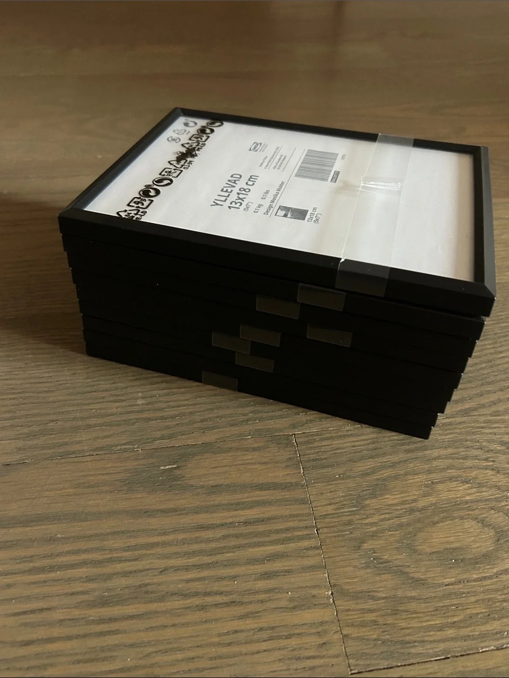 IKEA Black YLLEVAD Photo Frames – Set of 9